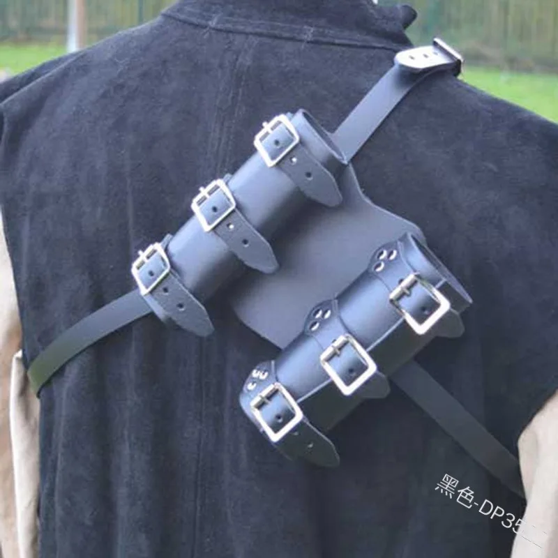 Средневековый рыцарь Сзади Двойной ножны плечевой ремень держатель меч скаббард