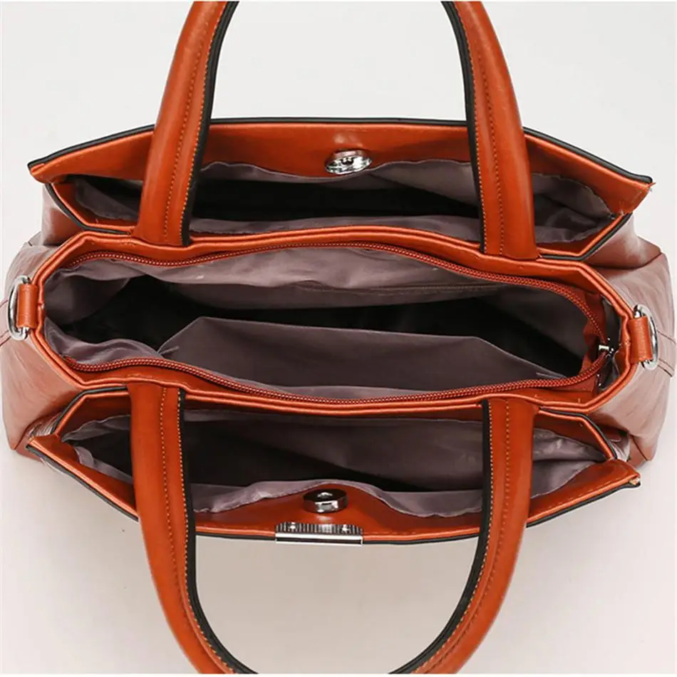 

Retro Large Capacity Tote Bags For Women 2021 Luxury Handbags Soft Leather Women Bags Designer Ladies Shoulder Bag High Quality