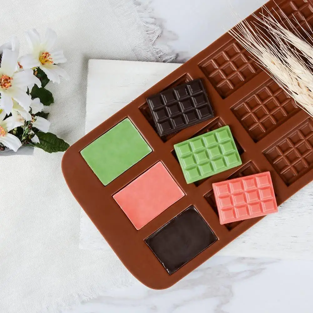 

12 Grids Silicone Chocolate Cakeg Mold Kitchen Baking DIY Tools Accessory