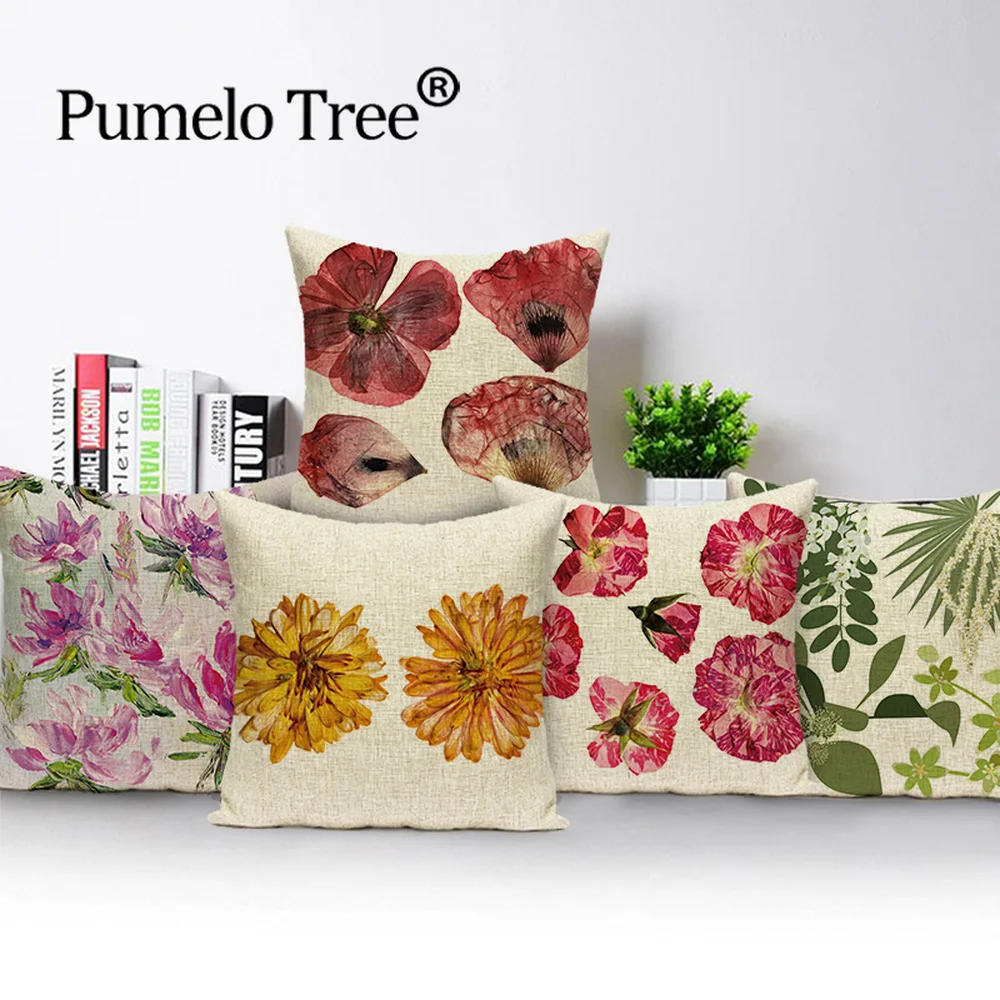 В форме цветов лист Подушка для гостиной на подушки с принтом наволочка дом Декор