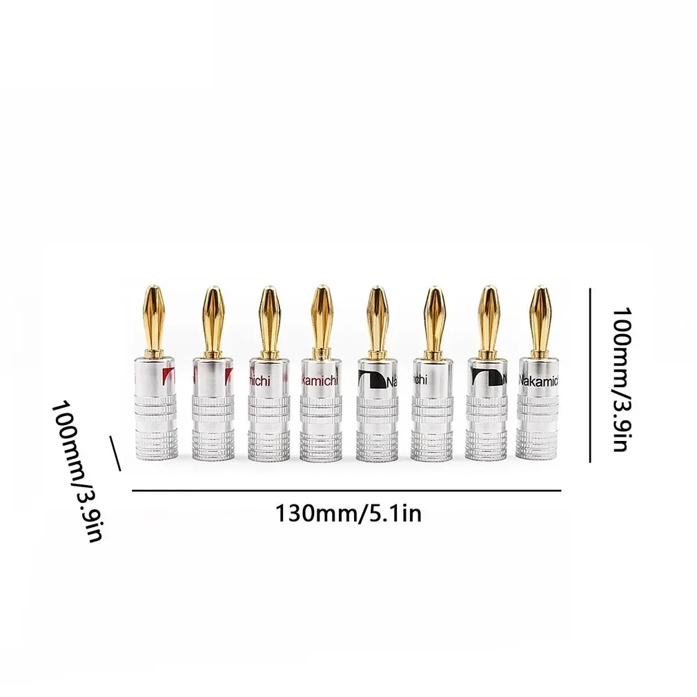 

8pcs GD Amp Nakamichi Speaker Banana Plug Connectors For Video Speaker Connector Audio Wire Cable Connector