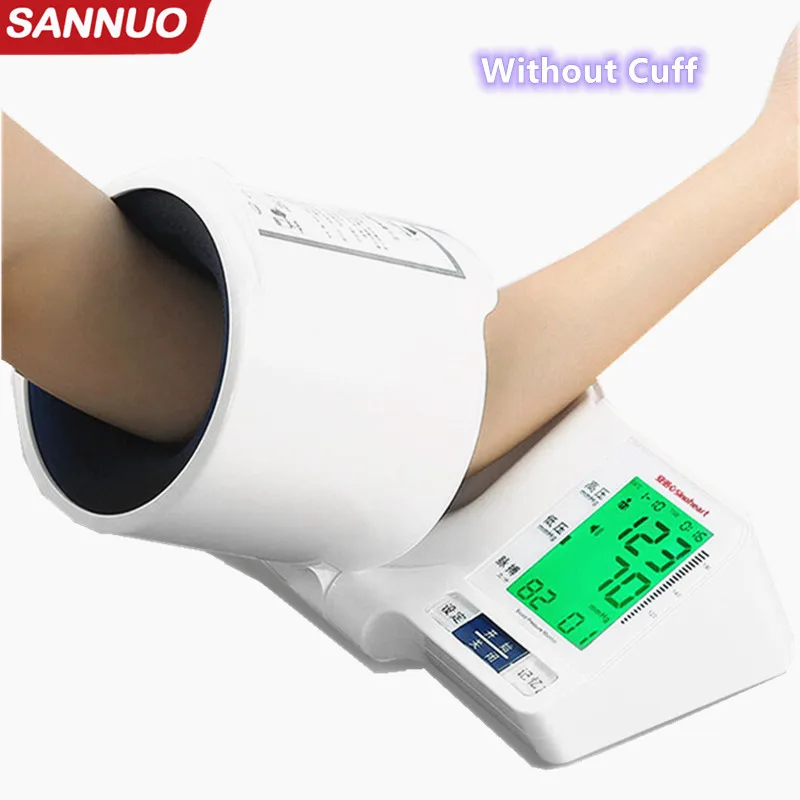 

Sinocare Blood Pressure Monitor Tensiometer Upper Arm Automatic Digital BP Machine Pulse Heart Rate Meter 3 Color LCD Display