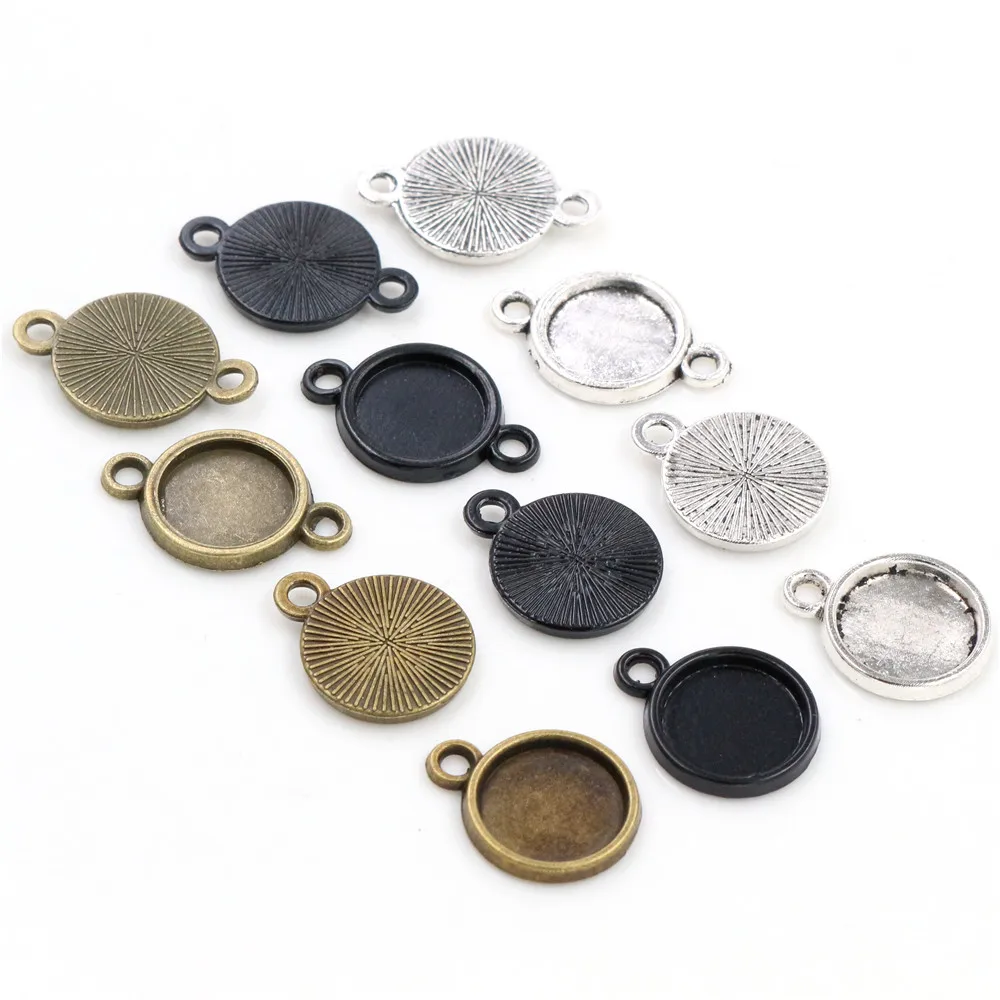 50 шт. 10 мм Внутренний размер Античная Посеребренная и бронзовая черная позолота 6