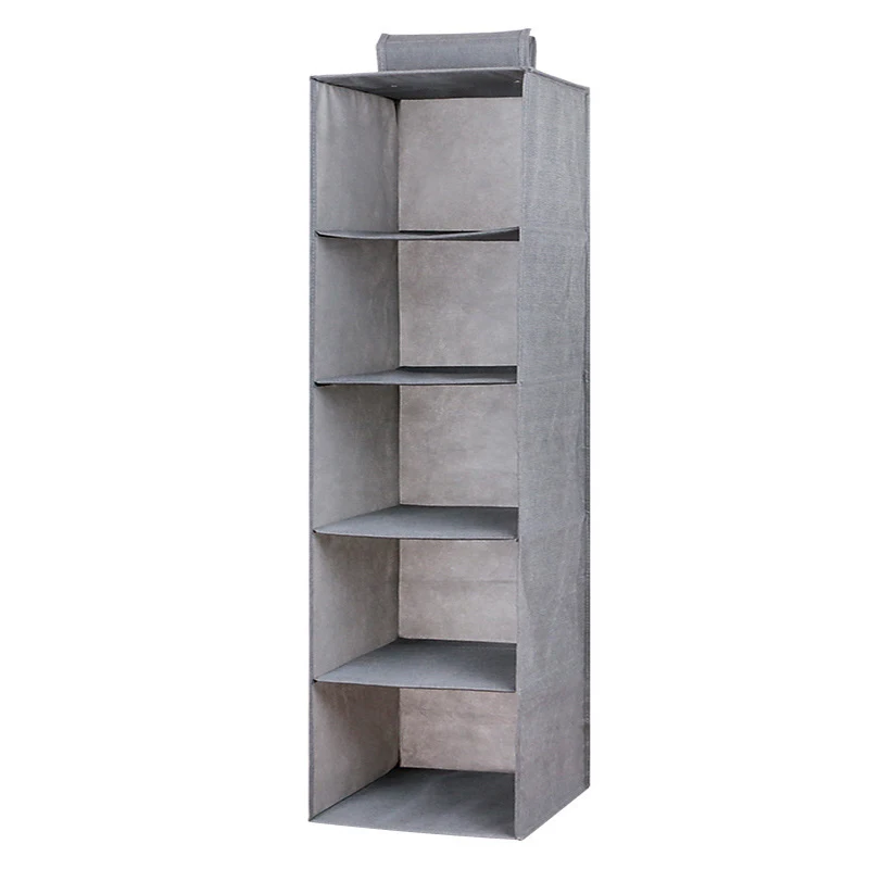 Многофункциональная сумка для хранения 5 уровней подвесная гардероба ящик ткани
