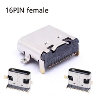 10pcslot 16pin smt type c micro usb connector female port jack tail sockect plug for android phone data connector