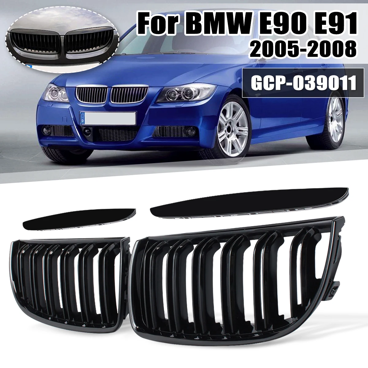 Передняя решетка радиатора для BMW E90 E91 3 серии 2004 2007/ E60 E61 2003 2010/E39 97 03/F10 F11 F18 09 17/F32 13