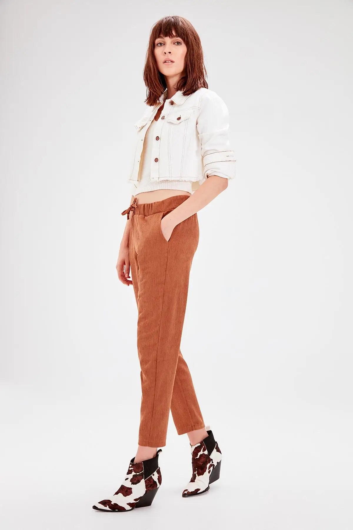 Trendyol Camel брюки со шнуровкой TWOAW20PL0195|Брюки| |