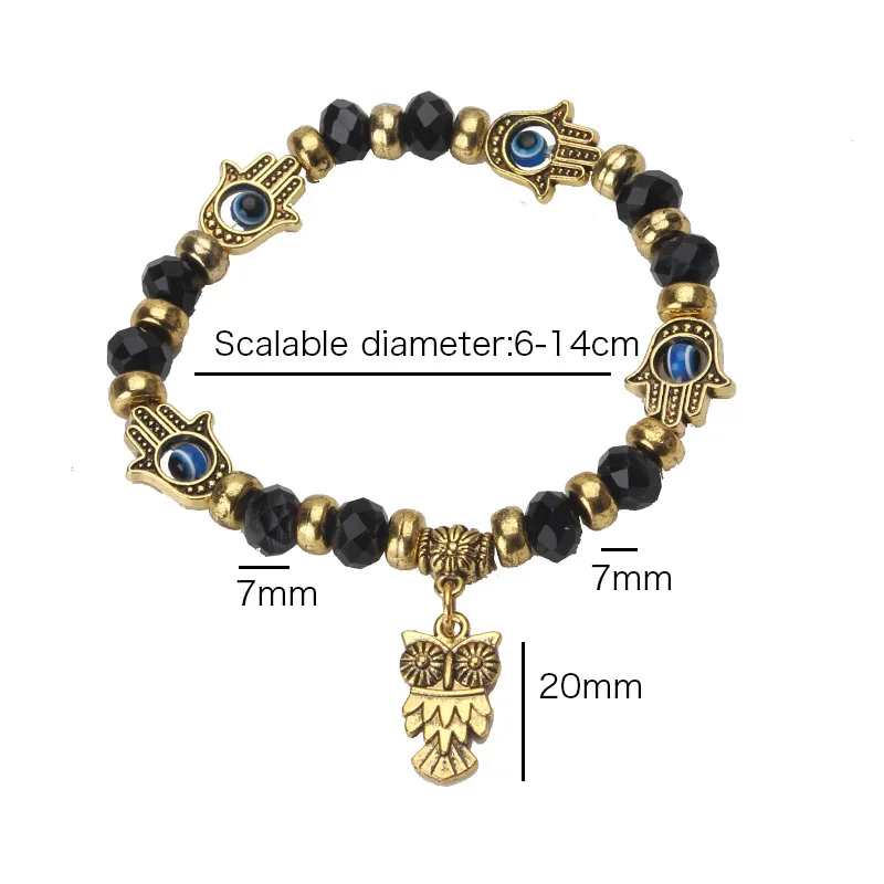 Сглаза новые модные золотые сглаза синего цвета из бисера браслет Хамса Шарм