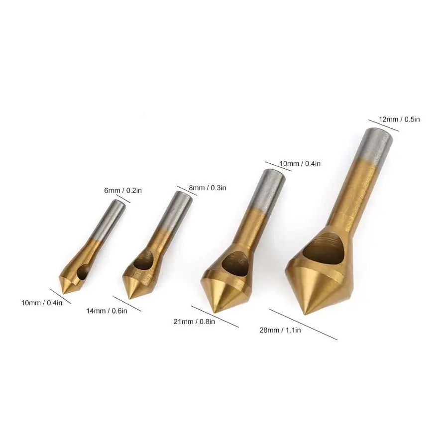 Сверлильная пила с покрытием HSS Carpenter 4 шт. устройство для снятия фаски одно