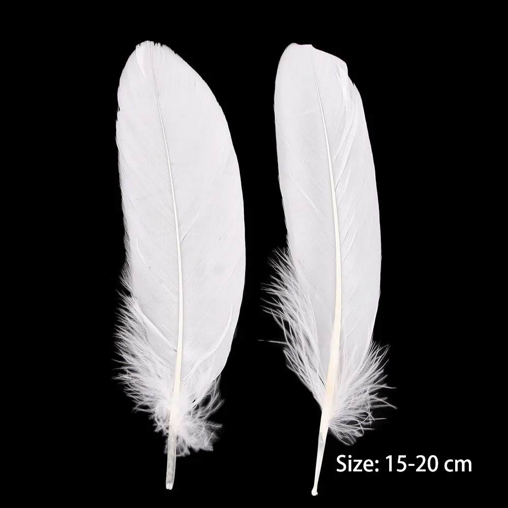

100 Pcs/Set White Goose Feathers 6-8 Inch For Craft Home Celebrity Floral Arrangement Material Accessory Home Wedding Decoration