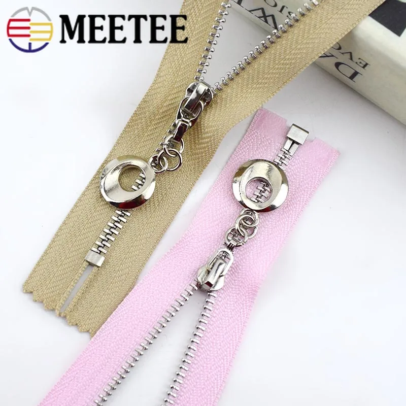 2/5pcs 20/30cm Close-End 40-70cm Open-End 3# Metal Zipper Silver Tooth Bags Shoes Coat Garment Zip DIY Sewing Accessories ZA093 |