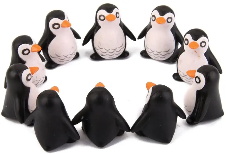10pcs Miniature Penguin Bonsai Ornaments Micro Landscape Decoration 2 x 1cm | Дом и сад