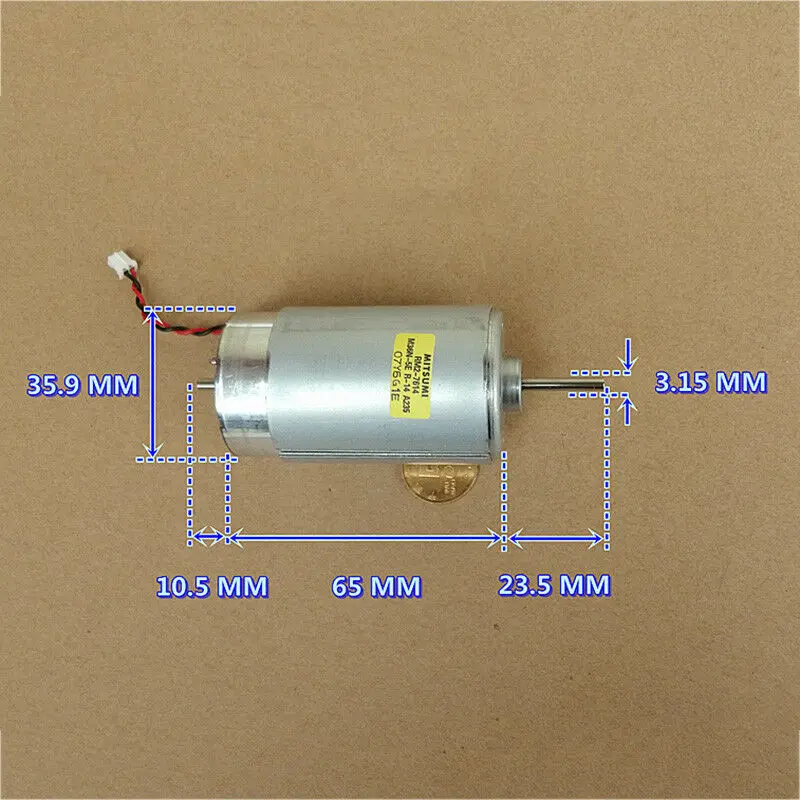 Электрический двигатель MITSUMI с двойным валом микро 36 мм большой крутящий момент