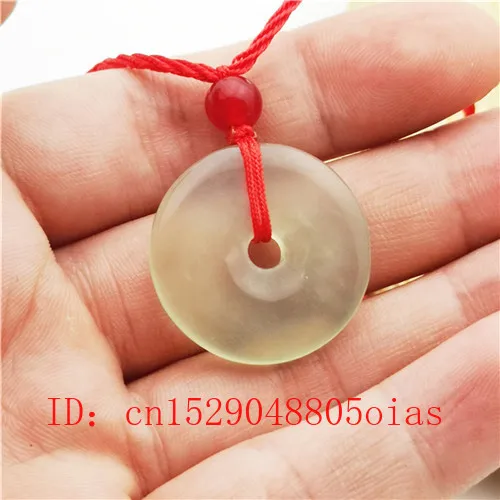 Ожерелье с подвеской из натурального нефрита Пончик модные очаровательные