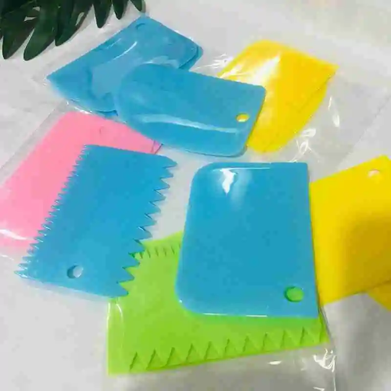 3 шт./компл. крем Пластик скребок торт резки нож для выпечки Цвет инструменты