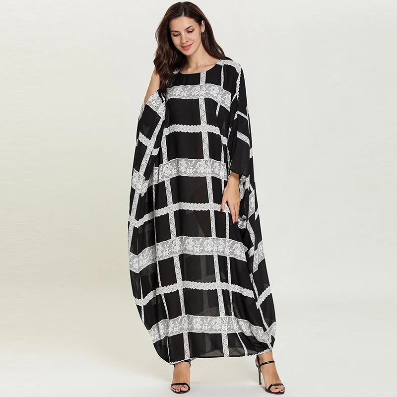 Мусульманское платье Дубай марокканского размера плюс женская мусульманская