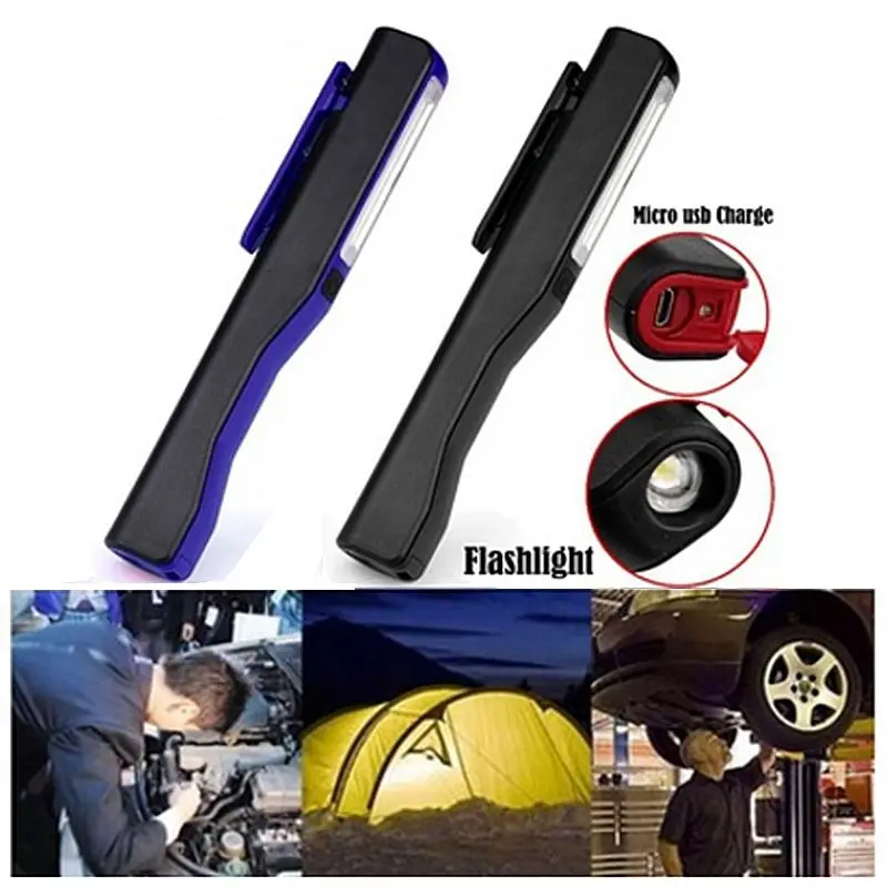 Rechargeable LED COB Portable Camping Work Inspection Light Lamp Hand Torch Magnetic for Household Workshop Automobile Camping b