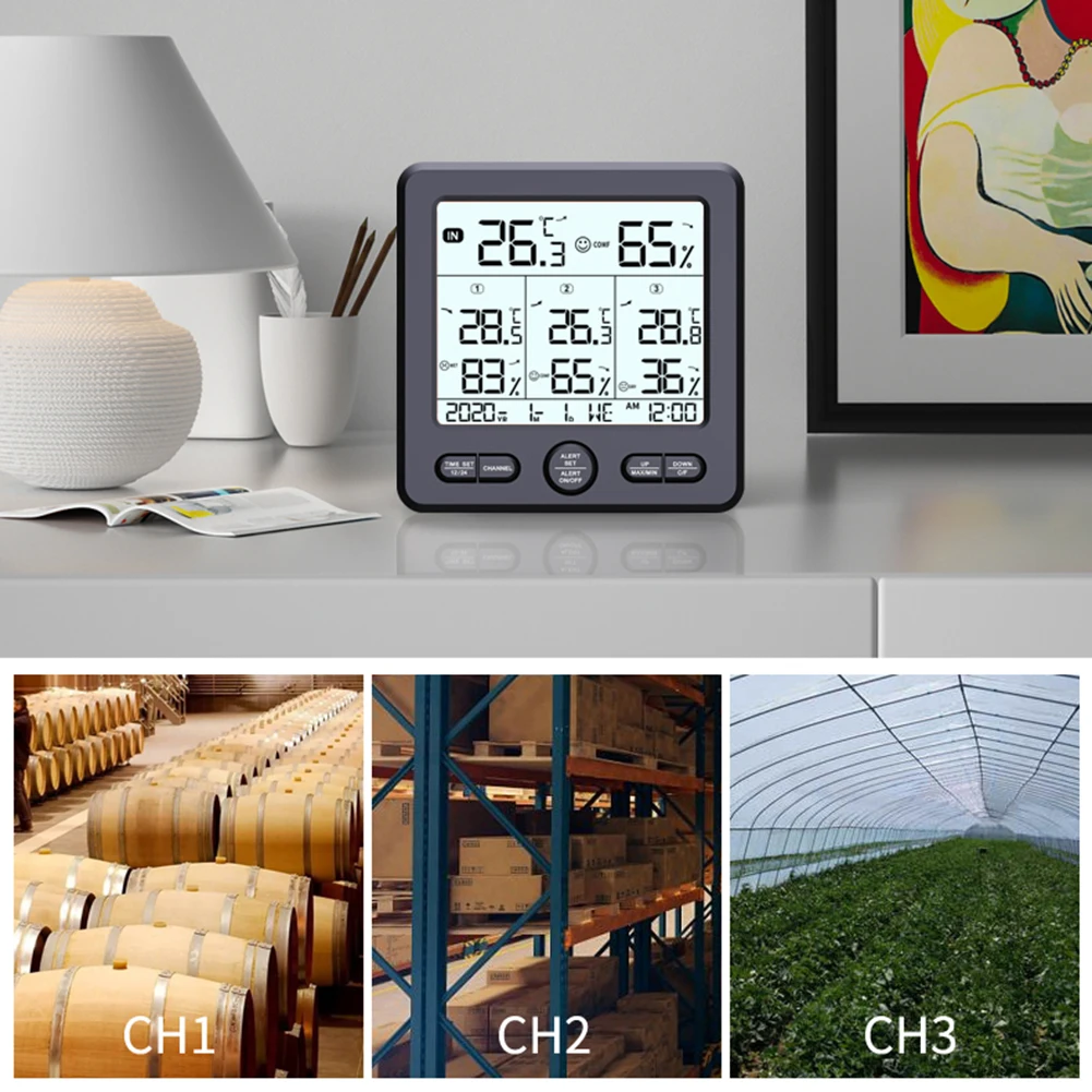 

Mini Digital Humidity Meter Indoor Thermometer Hygrometer With 3 Wireless Sensors Digital Temperature Humidity Monitor Dropship