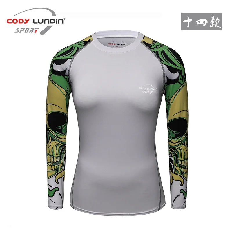 Women Compression Shirt Long Sleeve Gym Workout Tight Tops Quick Dry Slim Fit Fitness Sports T-shirt Yoga Jogging Running Shirts