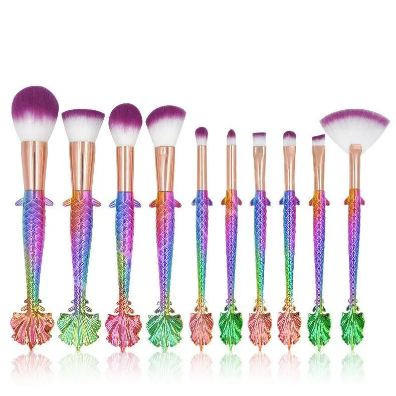 

Набор кистей для макияжа мечтательная Русалка 10 шт.