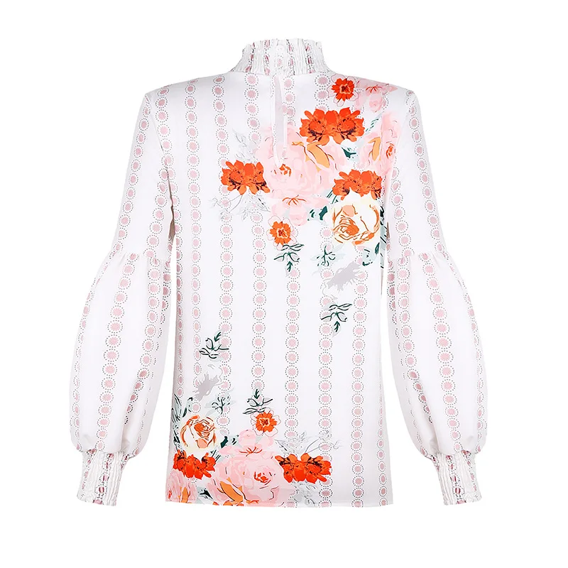 

Women's Fashion Wear Lantern Sleeve High Collar Long Sleeve Shirt Top Turtleneck Womens Tops and Blouses