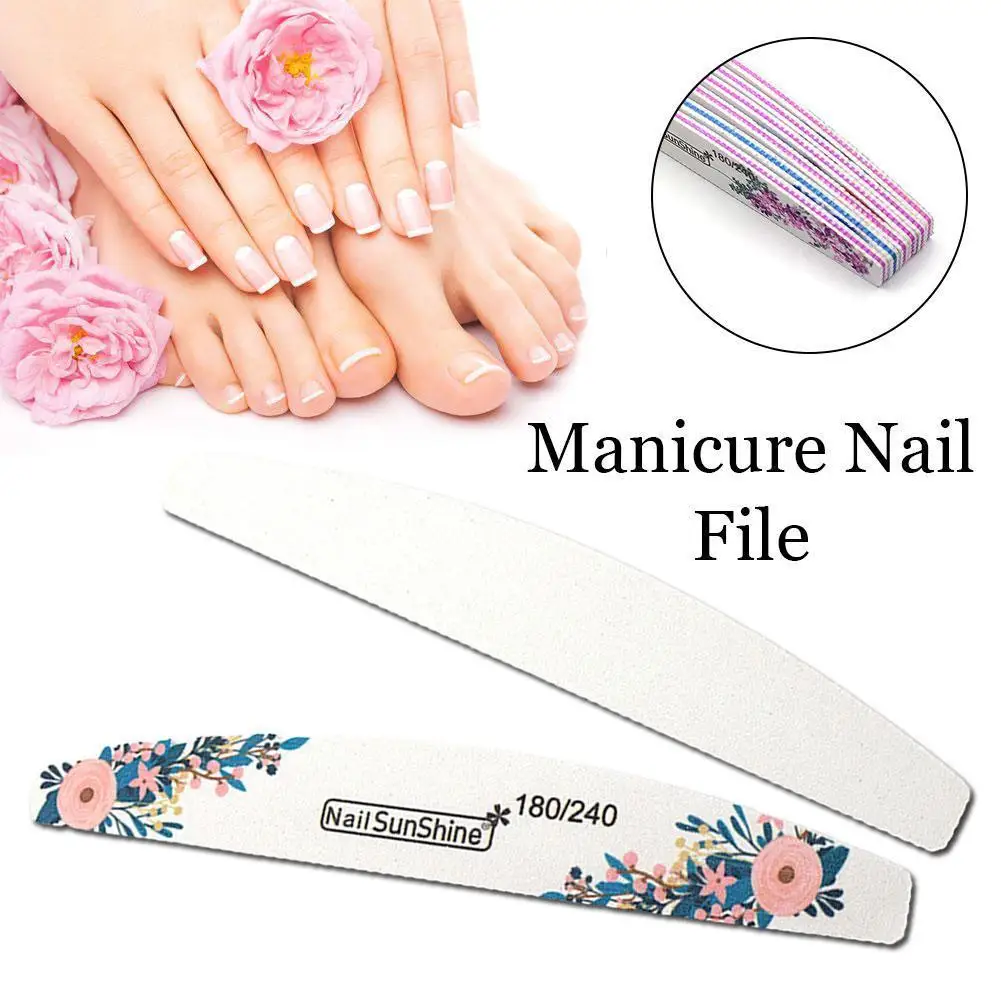 

Double Sided Nail File 1pcs White Sandpaper Emery Board Polishing Sanding Accessoires Manicure Nail Buffer Files U5Q2