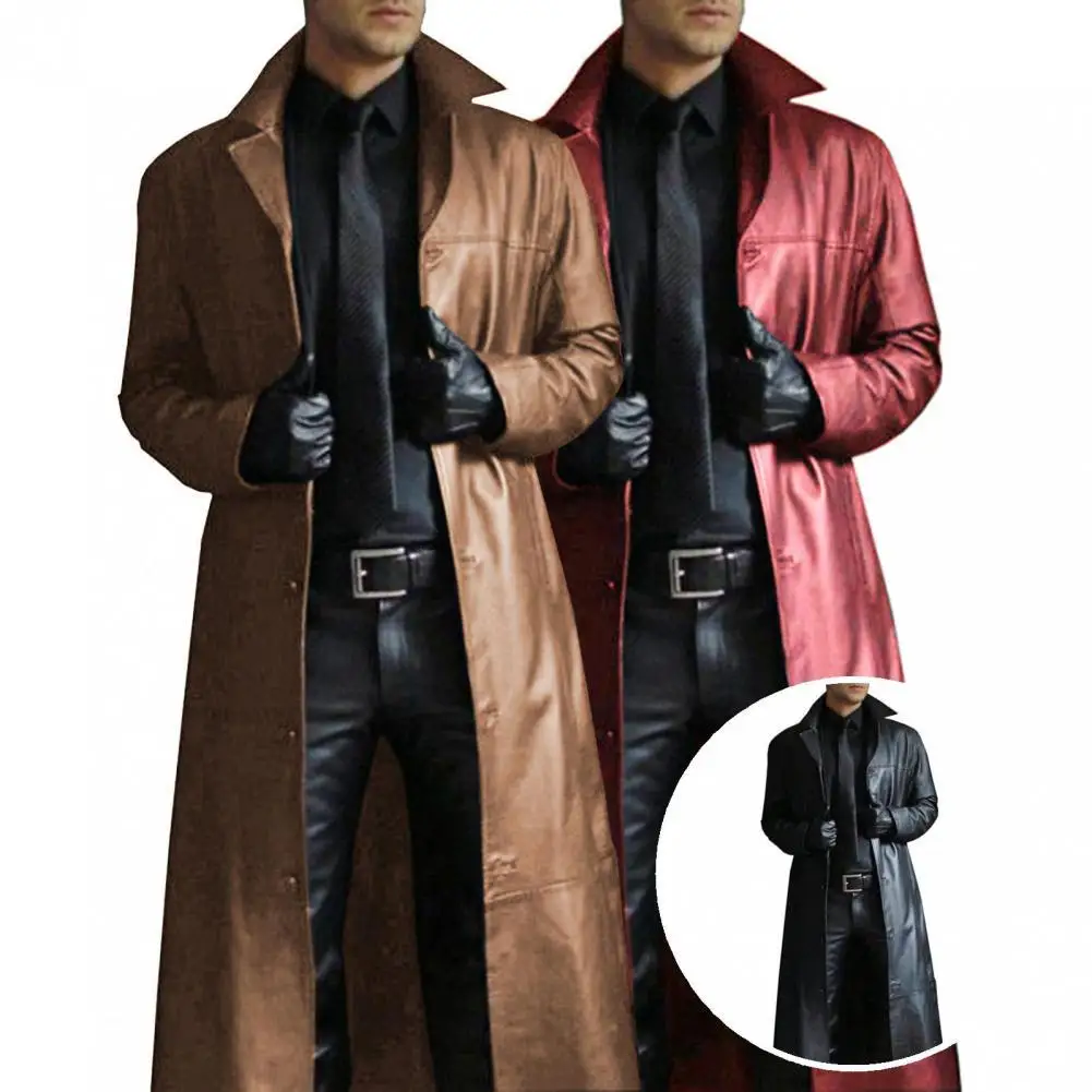 

Temperament Single-breasted Long Sleeve Jacket Men Jacket Autumn Winter Lapel