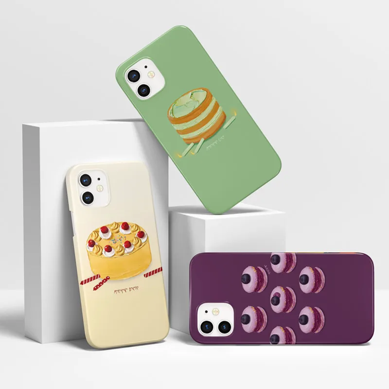 

Cute Desserts For iPhone 12 11 Pro XS Max X XR 7 8 Plus SE Soft Cover Case For iPhone 12Pro Cover Phone Cakes Anti-fall