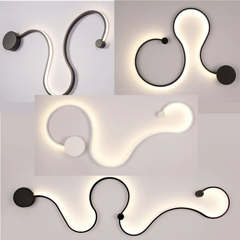 

Creative Modern Led Chandelier black white for Living Room Bedroom Study Room Interior Lighting Ceiling Chandelier Lamp