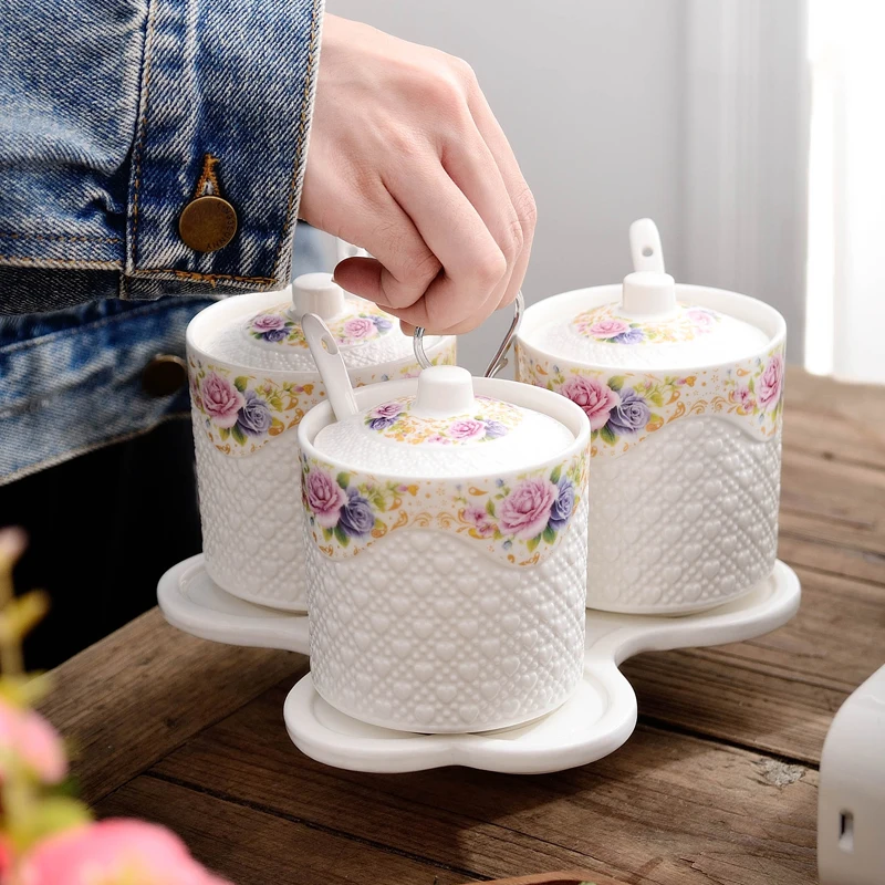 Баночка для специй соли и перца Кухня аксессуары Керамика контейнер приправы