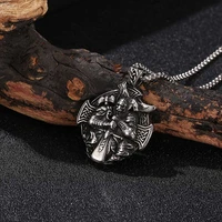 mens viking 316l stainless steel odin legend pendant necklace 2021 charm jewelry gift