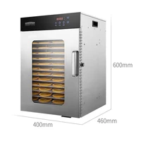 16 Floors Food Dehydrator Fruit Dryer Snack Intelligent Touch Commercial Home Use Stainless Steel Vegetables Pet Food Dryer