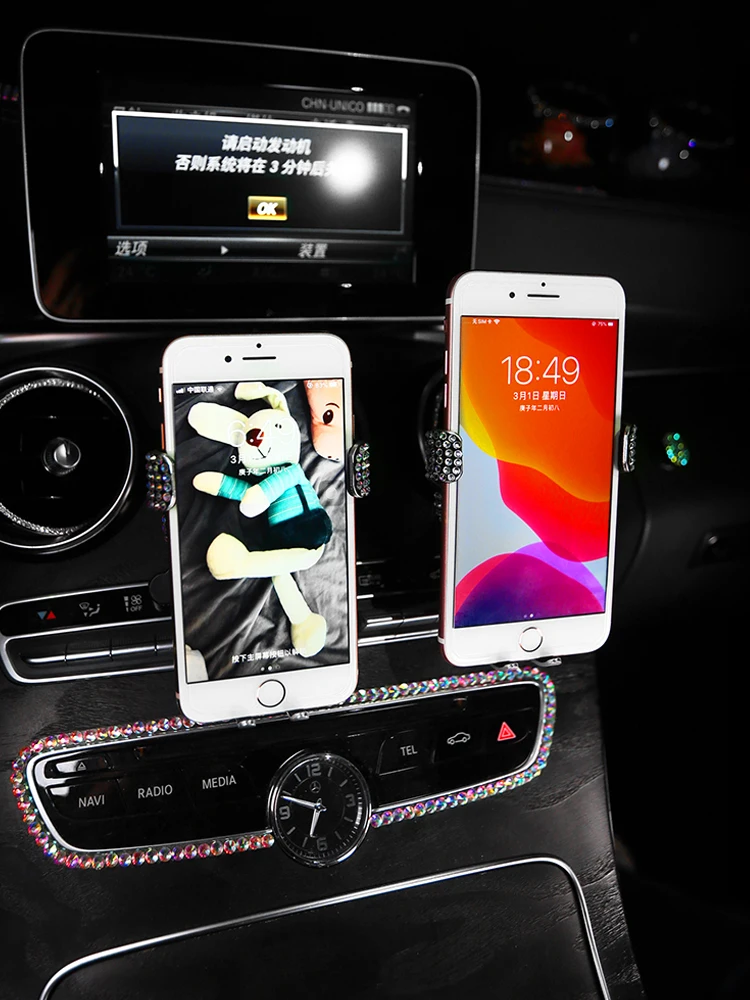 Автомобильный держатель для телефона с креплением на вентиляционную решетку