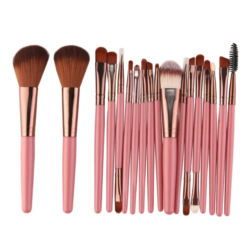 Набор кистей для макияжа 18 шт основы пудры румян тени век растушевывания губ