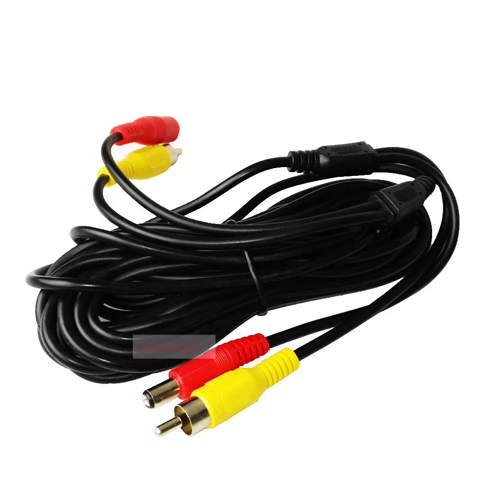 REDEAGLE CCTV RCA видео кабель 5 м 10 20 2IN1 DC in Video/аудио удлинитель для аналоговый