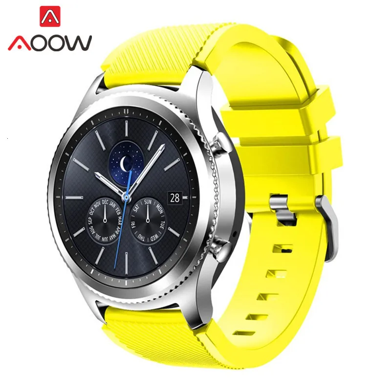 22 мм силиконовый ремешок для часов для samsung Galaxy Watch 46 мм huawei Watch GT Активный браслет ремешок для gear S3 Frontier Classic