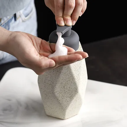 ceramic soap dispenser hand soap bottle shower gel bottle foam emulsion press bottle bathroom accessories mousse soap dispenser free global shipping