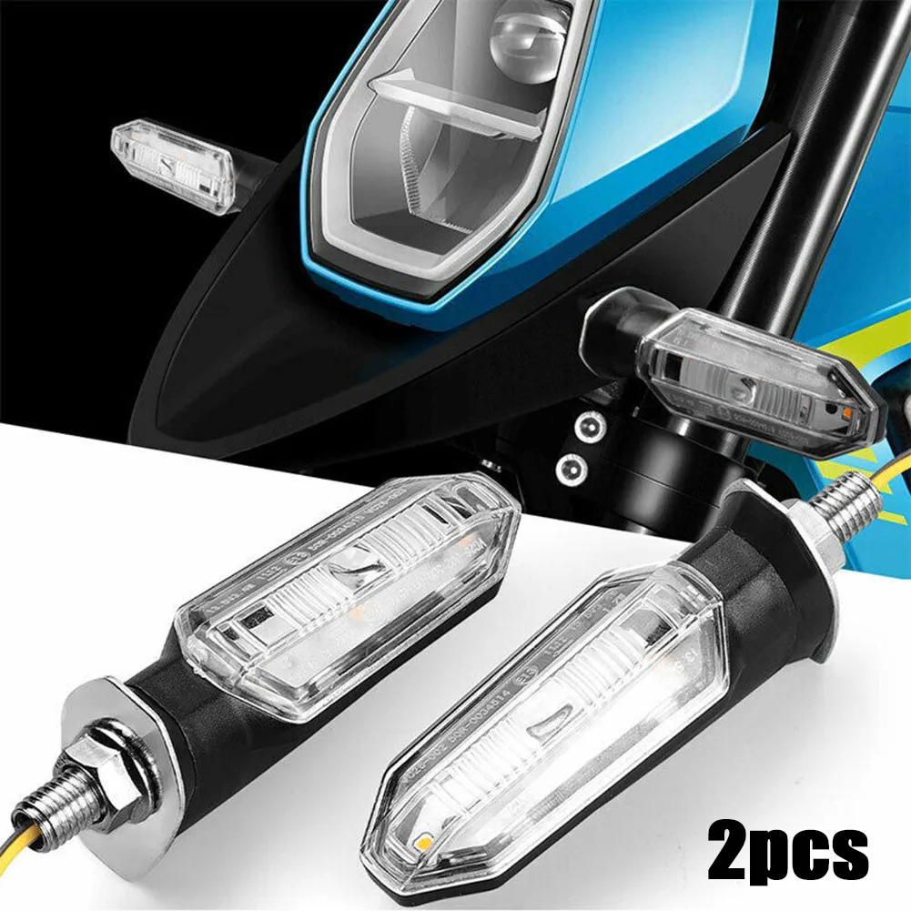 

2pcs Motorcycle Turn Signal Light LED Front LED Amber Indicators 12V Fit For Kawasaki Honda Suzuki Motorcycle Accessories