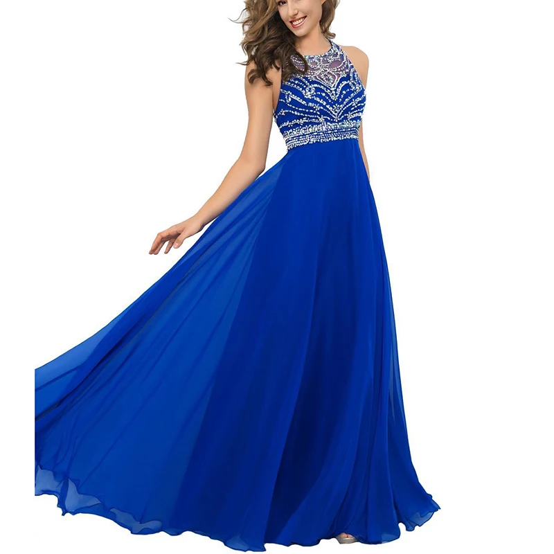 Платье 2019 Лето Макси платье Mesh Blue Lace сексуальное длинное Женщины Спинки женские