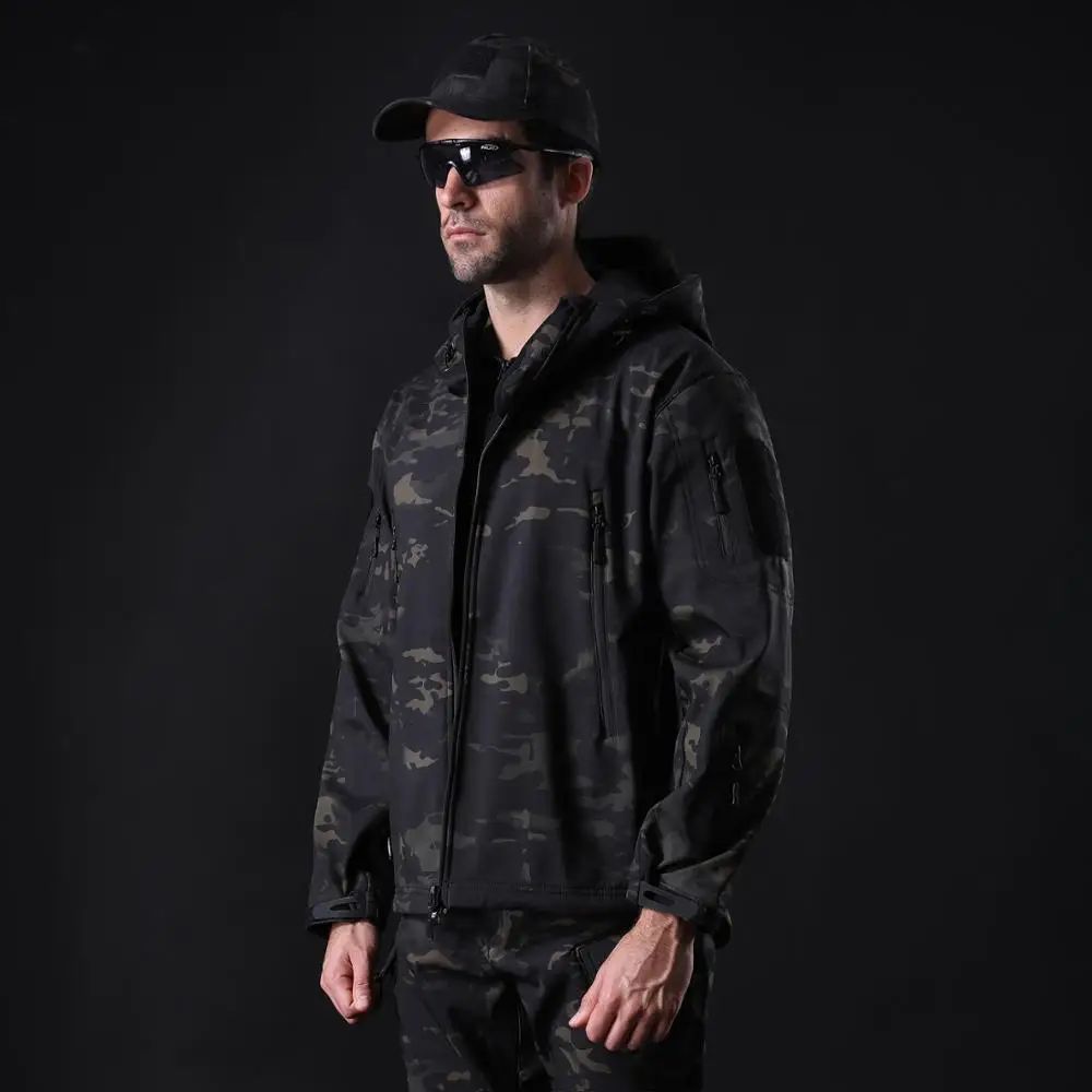 Мужская Флисовая Куртка камуфляжная куртка для охоты одежда дышащая