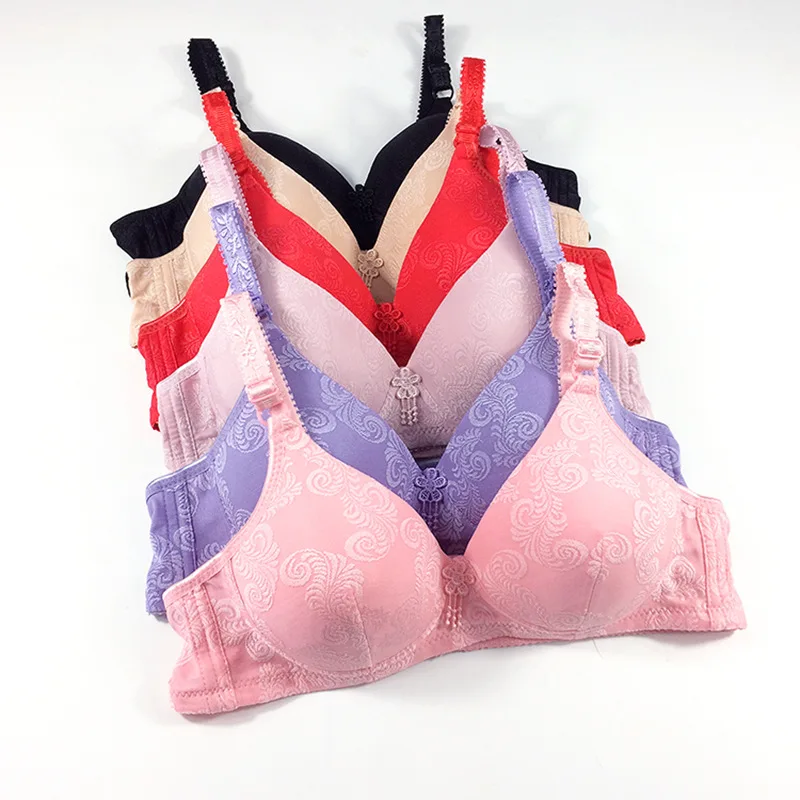 Women Soft Lingerie Plus Size Women Full Cup Wireless Bras Sexy Women Push Up Bra Wire Free solid 0448