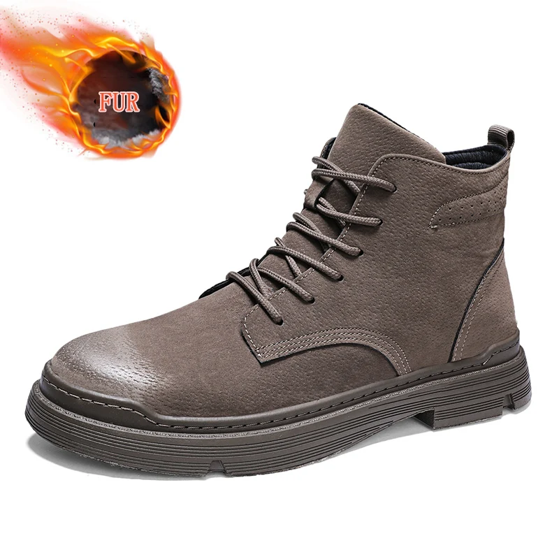 Настоящие новые Брендовые мужские ботинки; Martens; теплая зимняя обувь; мужские мотоциклетные ботильоны; doc martins; сезон осень-зима; мужские оксфорды