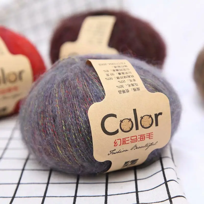 50 г Ангола любовные чувства тонкий мохер шерсть пряжа плюшевая ручная вязка