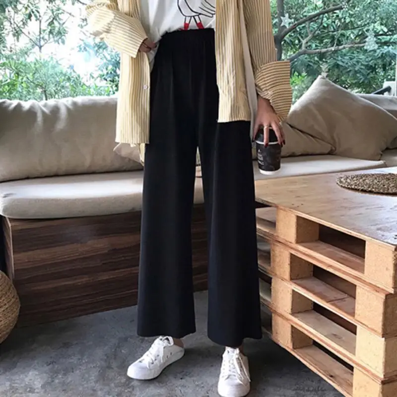 

J640-Summer trendy one button skinny pants wide leg pants
