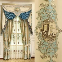 european luxury retro embossed embroidery curtain curtain villa living room bedroom curtains