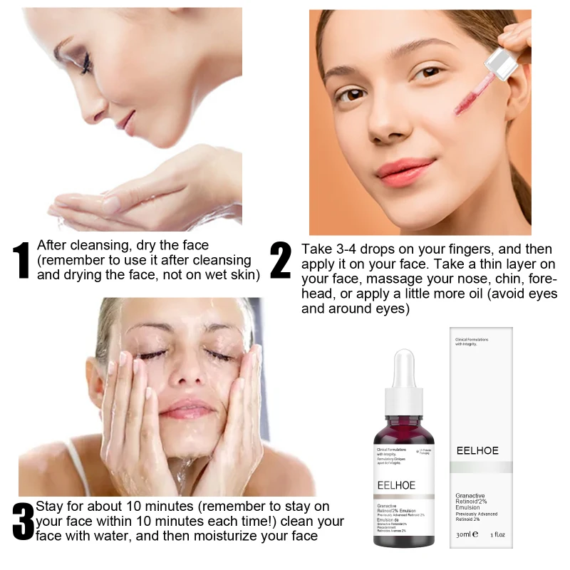 

Face Serum Anti Acne Exfoliating Peeling Solution Pore Shrinking Serum Oil-Control Firming Moisturizing Repairing Smoot