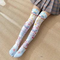 ladies socks pink print lolita stockings cute lolita print bottoming socks loli girl stockings