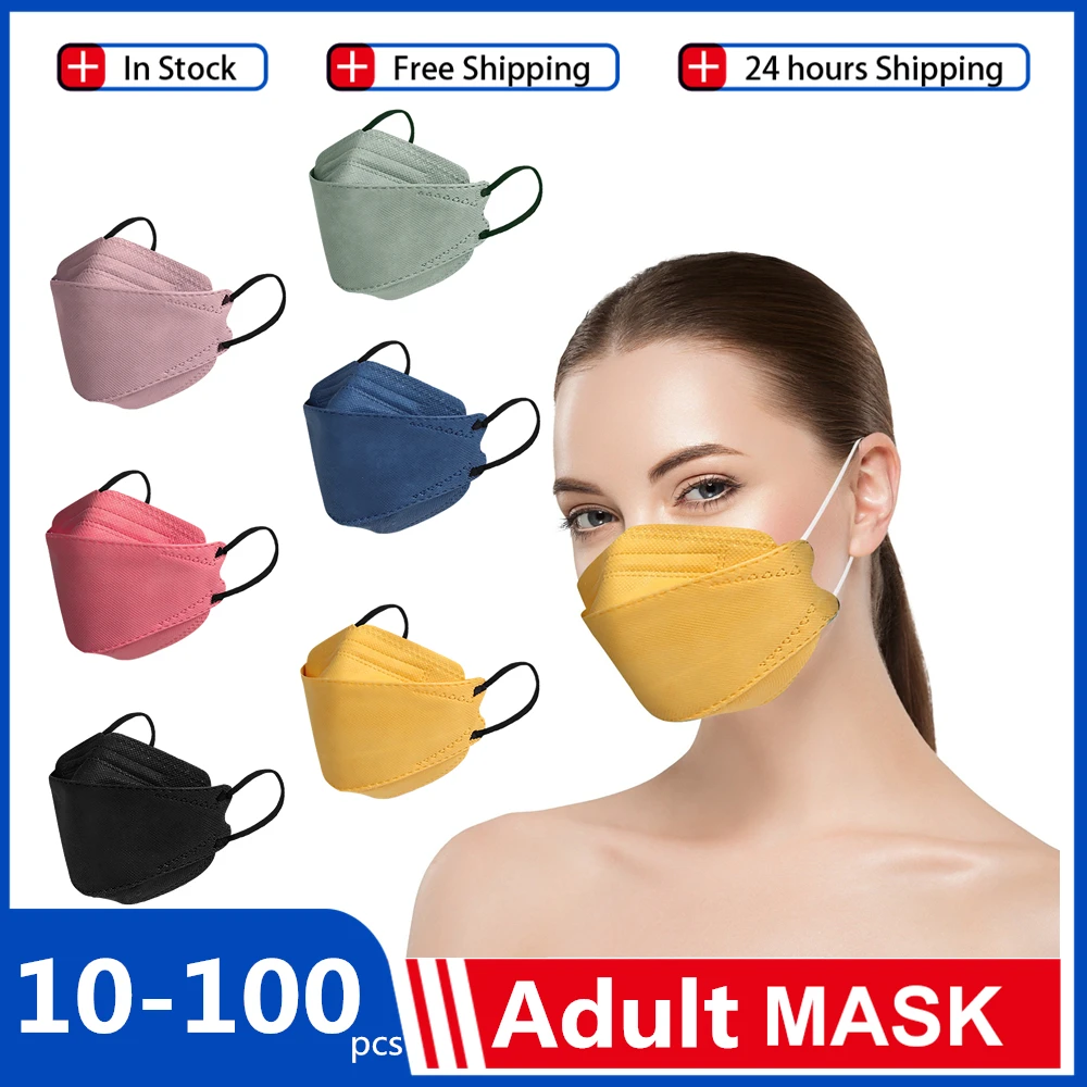 

10-100Pcs FPP2 Mascarillas ffp2 mask kn95 mask reusable face mask Colorful respiratory mask Approved hygienic protective masque