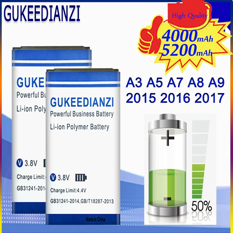 Аккумулятор для Samsung A3 A5 A7 2015 2016 2017 Edition A300 A310 A320 A500 A510 A520 A700 A710 A720 EB-BA310ABE Galaxy A8 A9 |