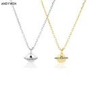 Ожерелье ANDYWEN из стерлингового серебра 925 пробы с золотым Сатурном, Походное золотое ожерелье с подвеской в виде капли, длинная цепочка-чокер, женское ожерелье, свадебный подарок